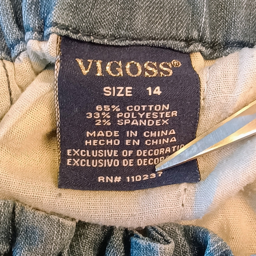Girls Vigoss Denim Blue Jeans Size 14 - Picture 9 of 14